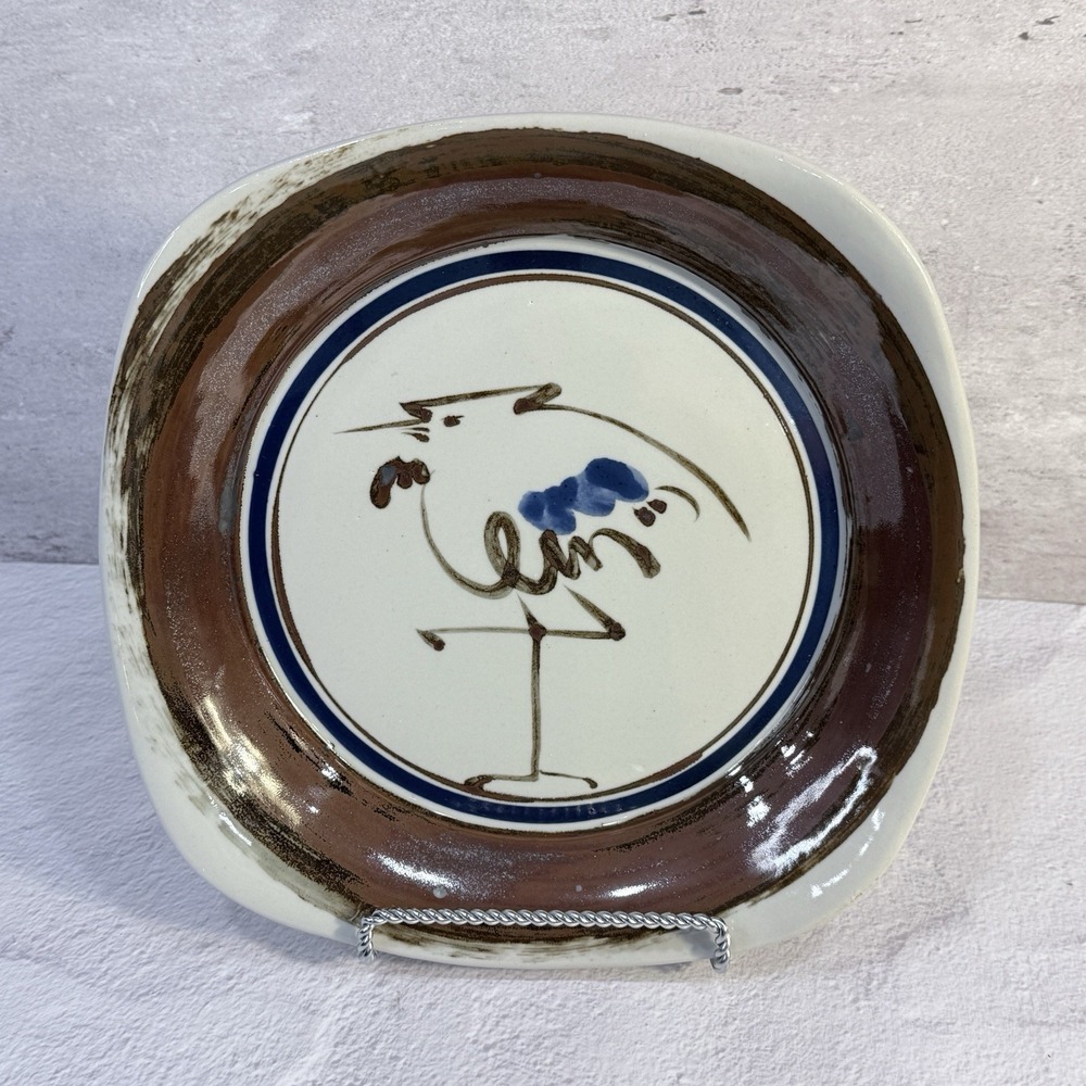 Dansk Niels Refsgaard 13" Square HERON Bird Serving Platter Plate Low Bowl Japan - Picture 4 of 9